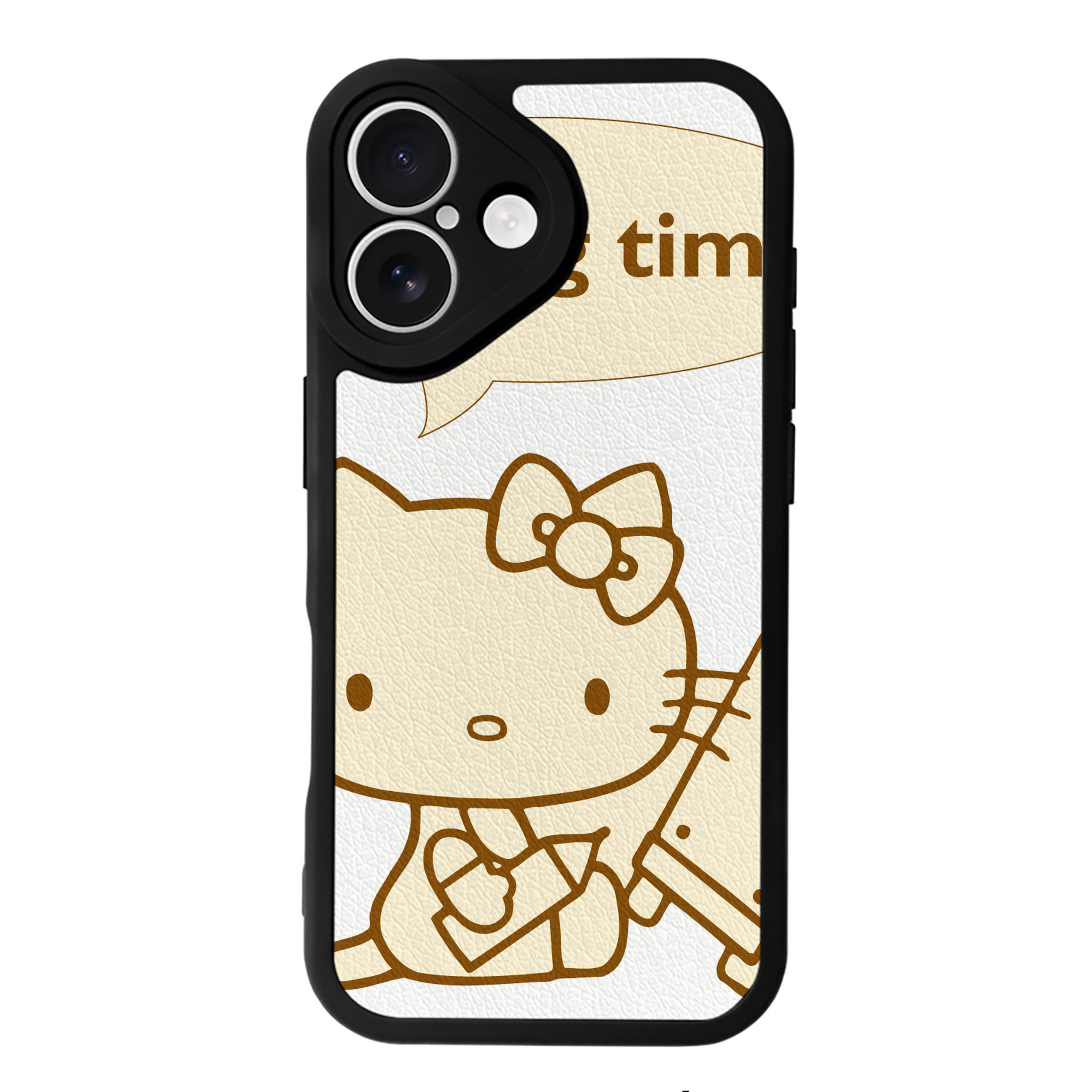 （画像用） Hello Kitty ハローキティ 【iPhone 16シリーズ対応】シリコンスマホケース（レザー調） 材質：シリコン